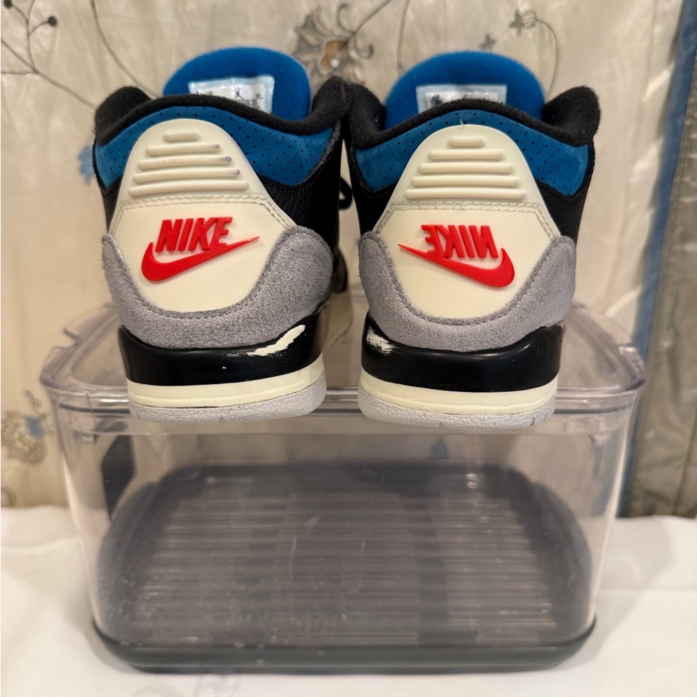 Stylish Kids Black and Blue Sneakers - Picture 6 of 10
